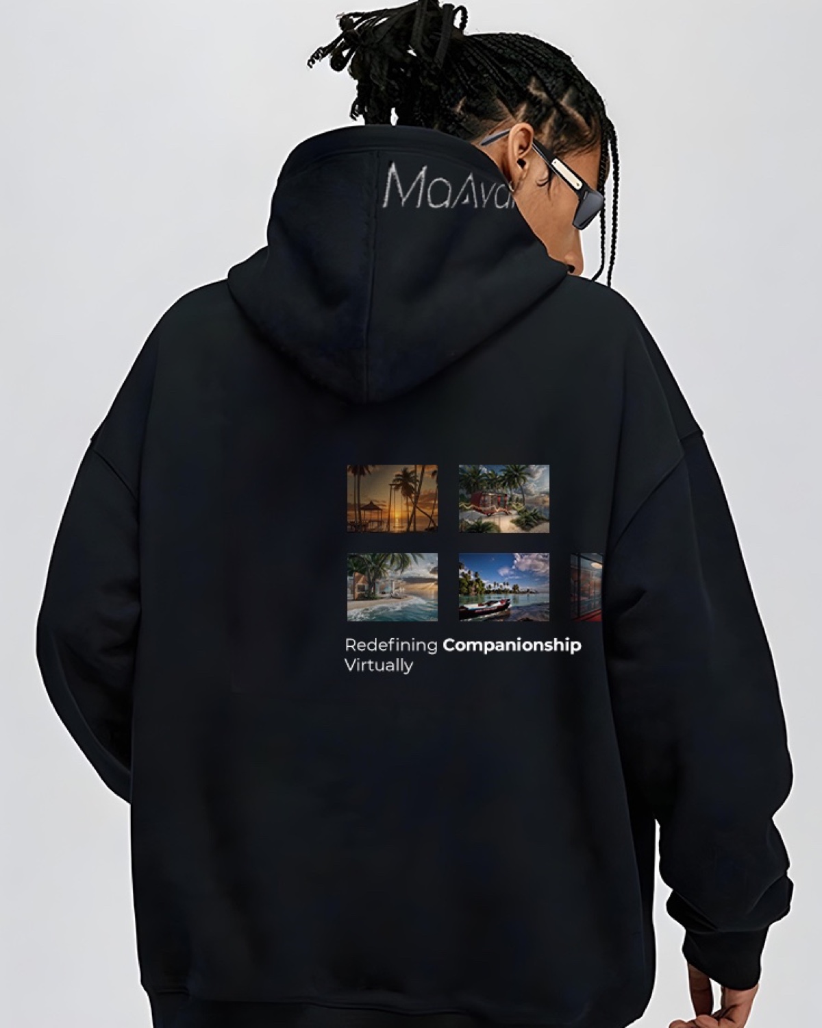 MaAvatar hoodie — environment grid print