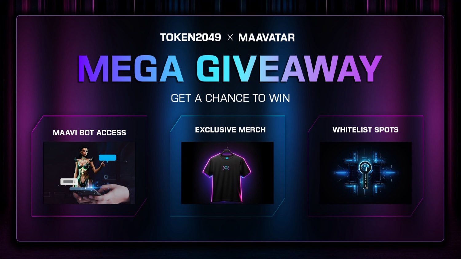 Token2049 × MaAvatar mega giveaway banner