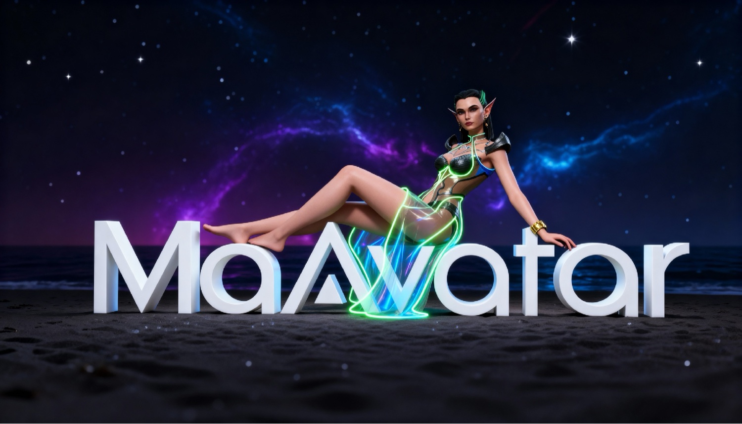 MaAvatar 3D typography banner