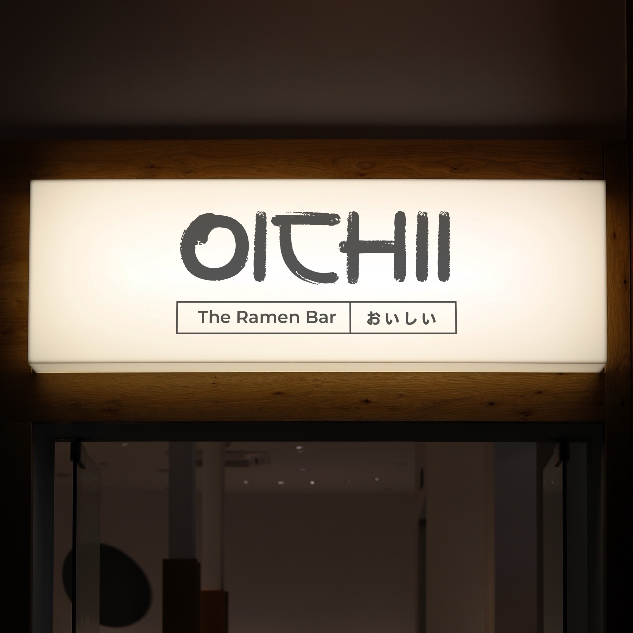 OICHII The Ramen Bar lightbox signboard